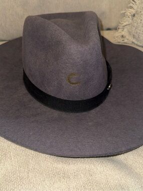 Charlie 1 Horse Felt Cowboy Western Hat Size Small Grey W/ Black Ribbon